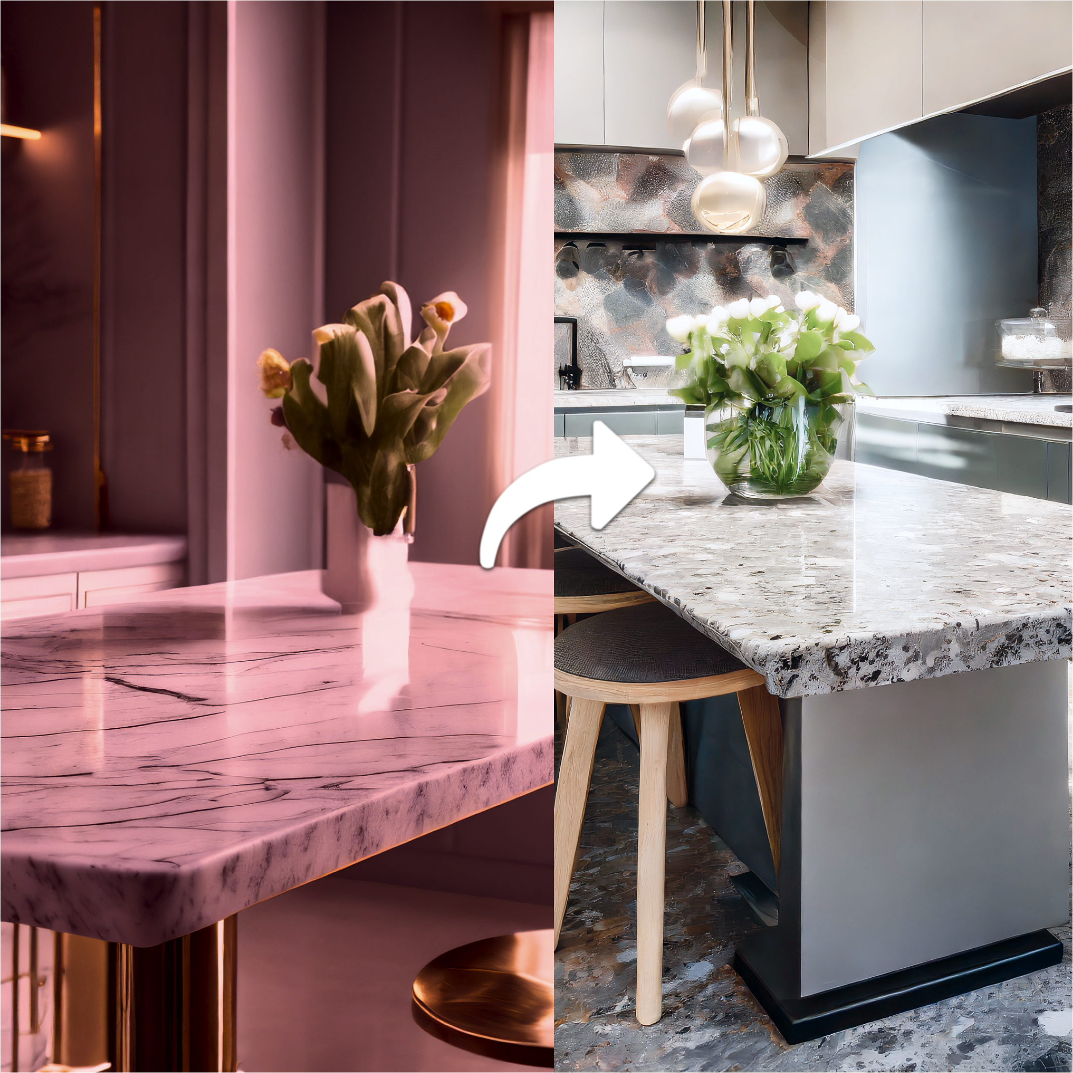 Alternativas al mármol para cocinas