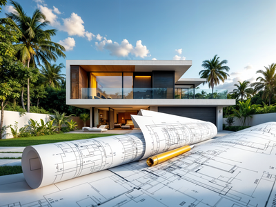 Planos arquitectónicos de una casa en Colombia